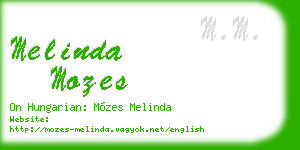 melinda mozes business card