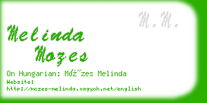 melinda mozes business card